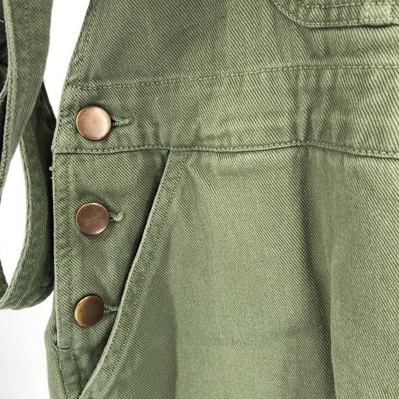 Aeropostale Solid Twill Skirtall Size L Bob Overall Carpenter Style Skirt Jumper - Picture 12 of 16